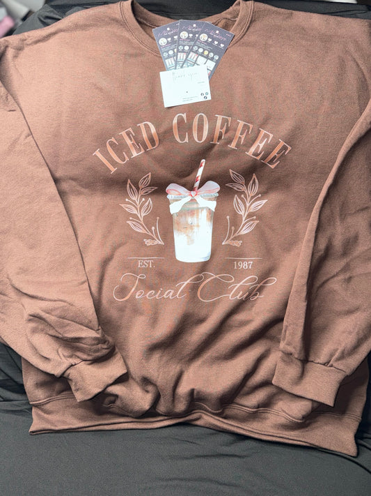 Iced coffee crewneck sweatshirt